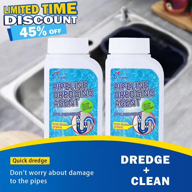 Liapu Powerful Pipe Dredging Agent for Kitchen and Toilet Pipelines - Dissolves 200+ Blockages and Kills 99% of Bacteria
